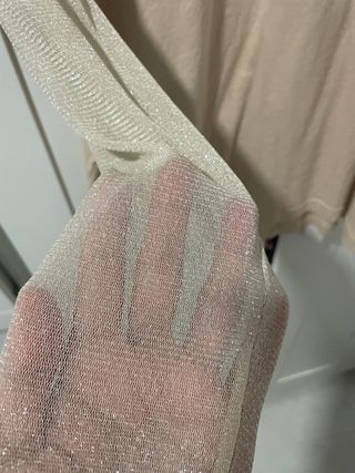 Camiseta beige manga larga