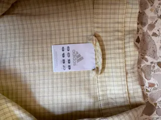 Camisa Adidas cuadros amarilla manga corta