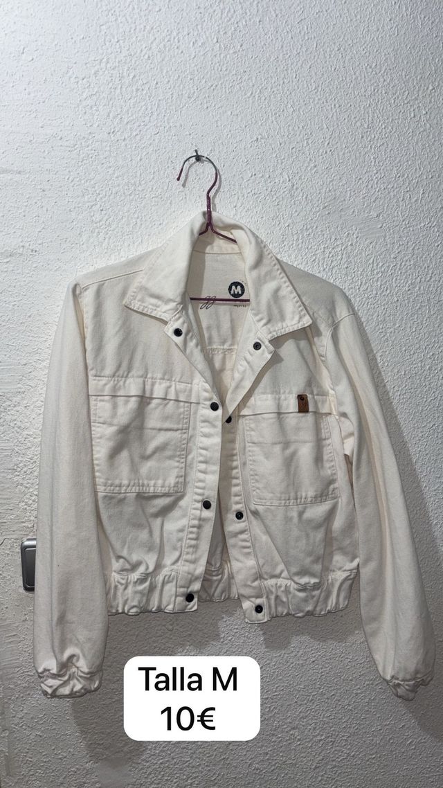 Chaqueta vaquera blanca talla M