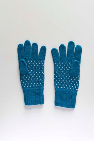 Conjunto alpaca turquesa gorro, bufanda y guantes