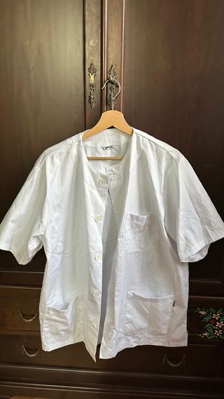 Bata blanca manga corta