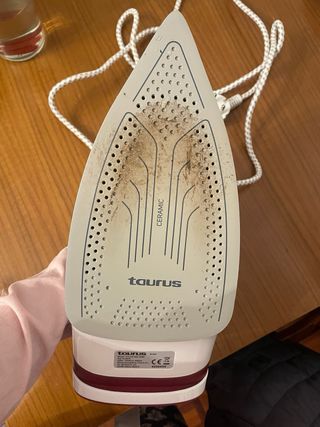 Plancha de vapor color burdeos