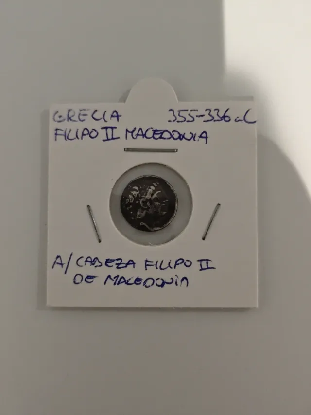Moneda Grecia Filipo II Macedonia 355-336 a.C.