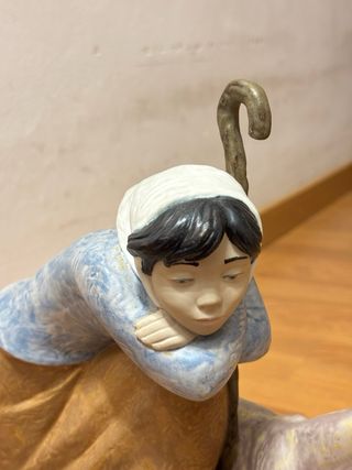 Figura Lladró Pastor con Oveja y Cabra