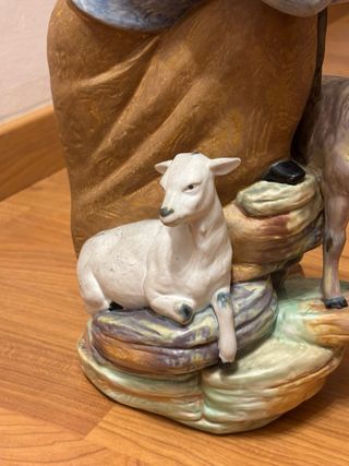 Figura Lladró Pastor con Oveja y Cabra