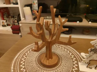 Árbol organizador joyas madera
