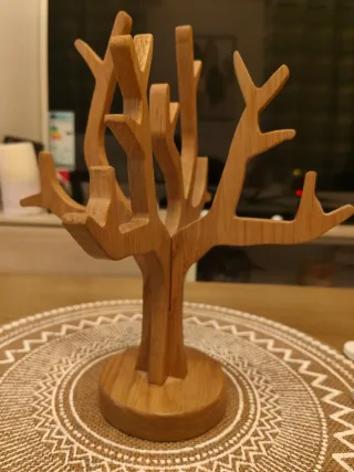 Árbol organizador joyas madera