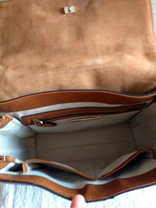 Bolso Uterqüe Camel Piel