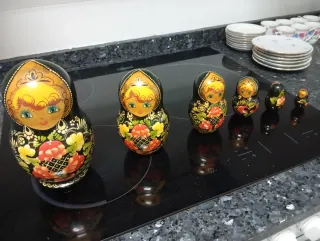 Matrioshka de madera con 7 figuras