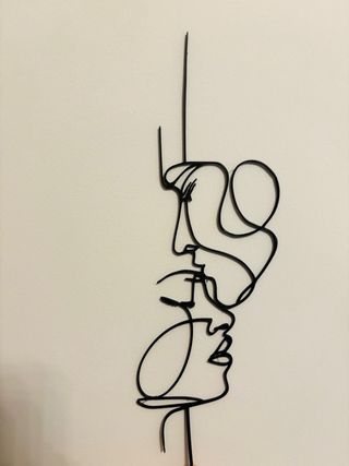 Statua Line Art Bacio Etereo Coppia stampa 3D PLA