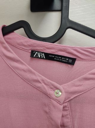 Camisa Zara rosa finita manga murciélago