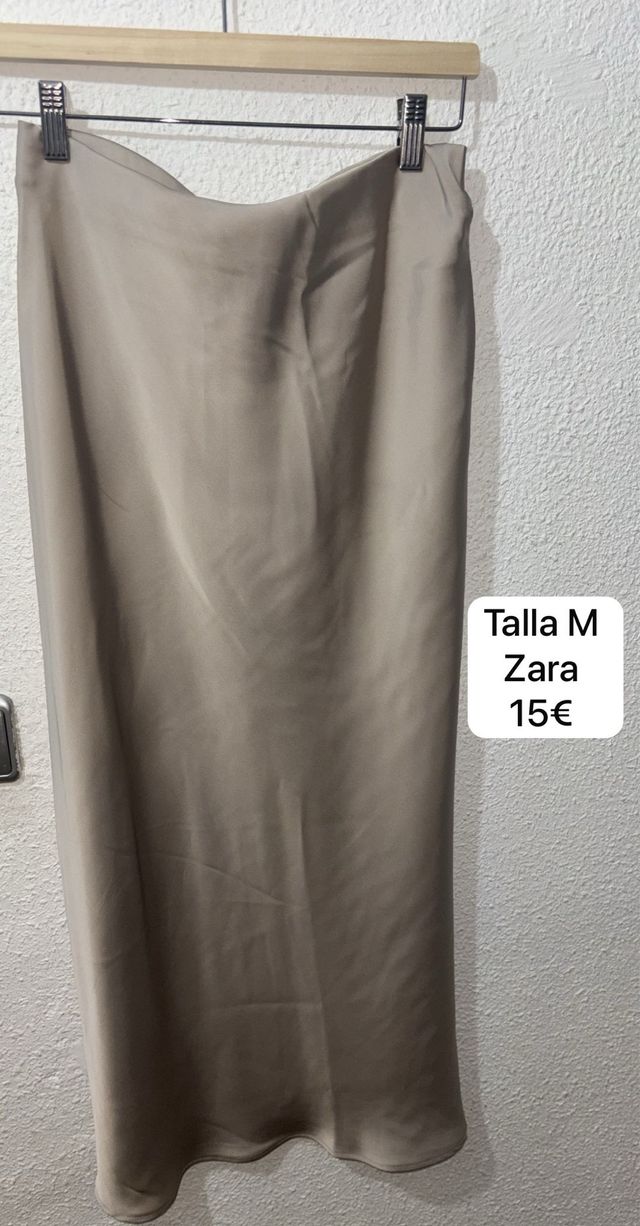 Falda Zara Talla M Beige