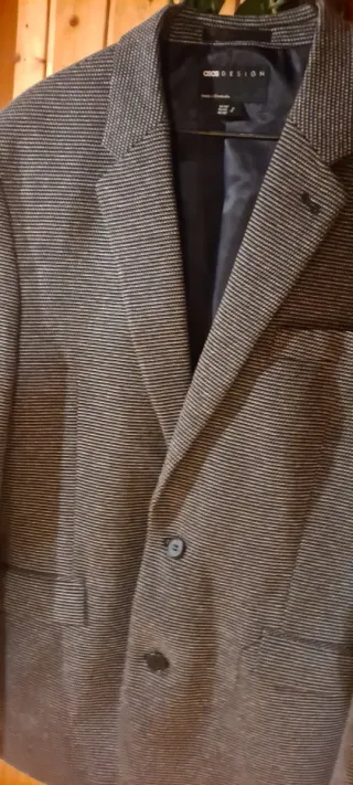 Americana Azul Navy jaspeada