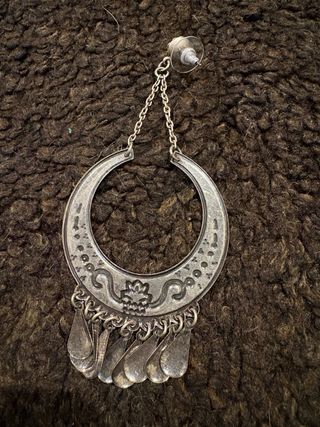 Lote 2 pares pendientes aro y colgante