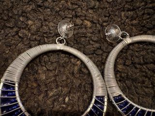 Lote 2 pares pendientes aro y colgante