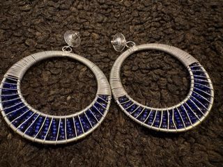 Lote 2 pares pendientes aro y colgante