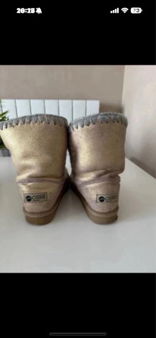 Botas invierno niña doradas y grises