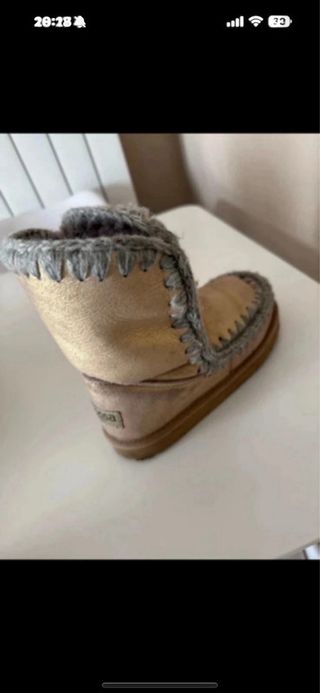 Botas invierno niña doradas y grises