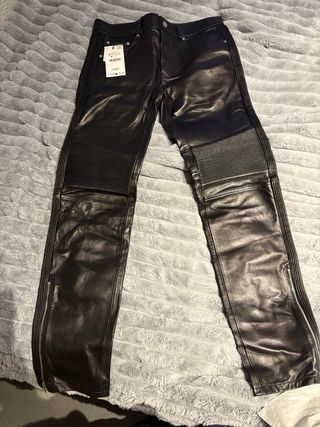 Pantalones Zara Moto Negros