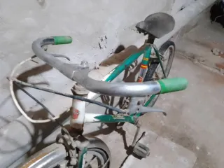 Bicicleta antigua verde