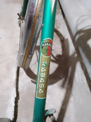 Bicicleta antigua verde