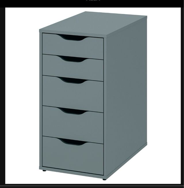 Cajonera Alex IKEA gris turquesa