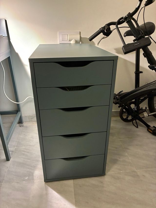 Cajonera Alex IKEA gris turquesa
