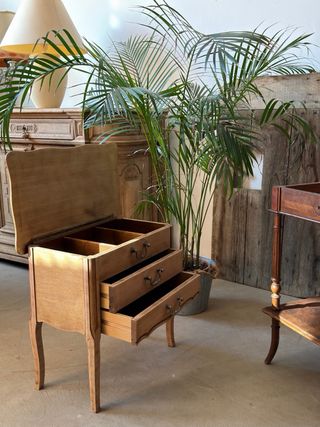 Mesita francesa roble abatible