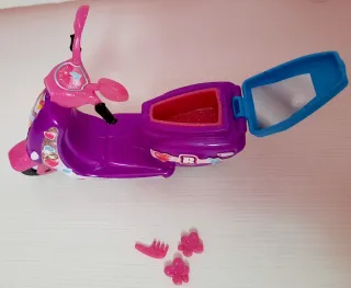 Moto Barriguitas Morada y Rosa con Accesorios