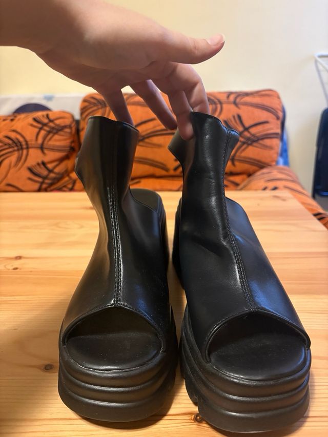 Sandalias originales plataforma negras talla 41