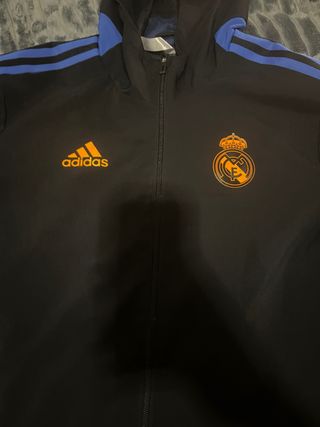 Chaqueta Adidas Real Madrid Negra y Azul