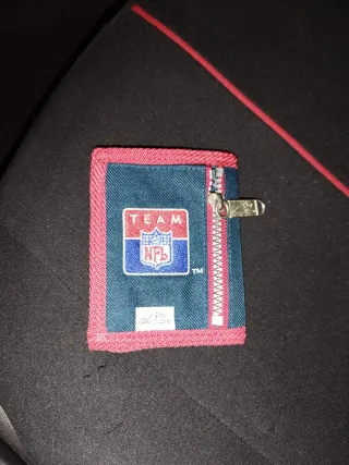 Cartera NFL Azul Cierre Cremallera