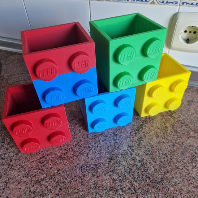 5 Cubi Lego in Stile Mattoncino Nuovi