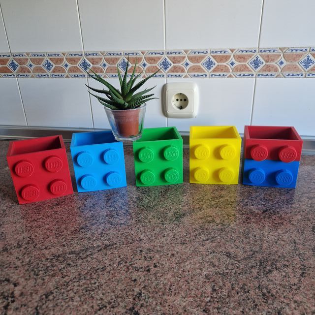 5 Cubi Lego in Stile Mattoncino Nuovi