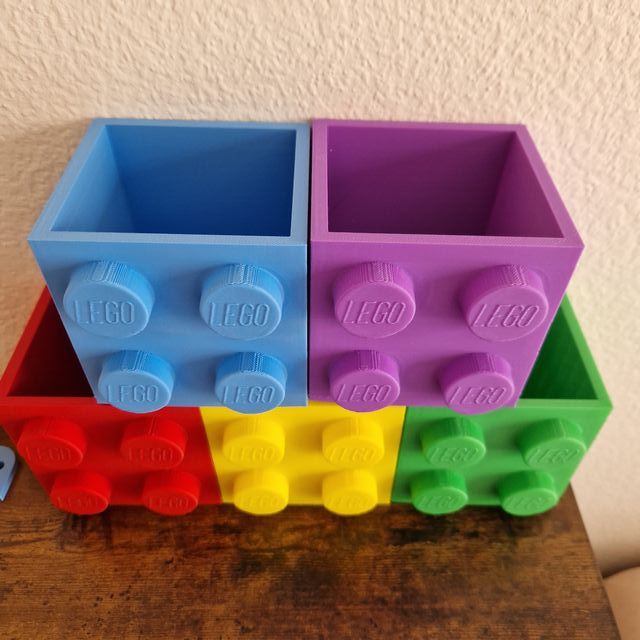 5 Cubi Lego in Stile Mattoncino Nuovi