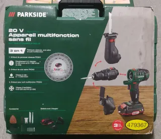 Multiferramenta 3 em 1 Parkside 20v - novo