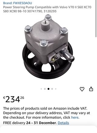 Bomba de dirección asistida Volvo