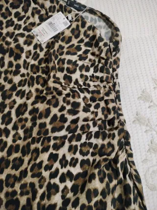 Vestido largo animal print