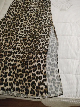 Vestido largo animal print
