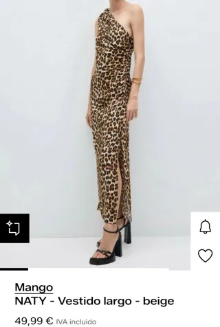 Vestido largo animal print