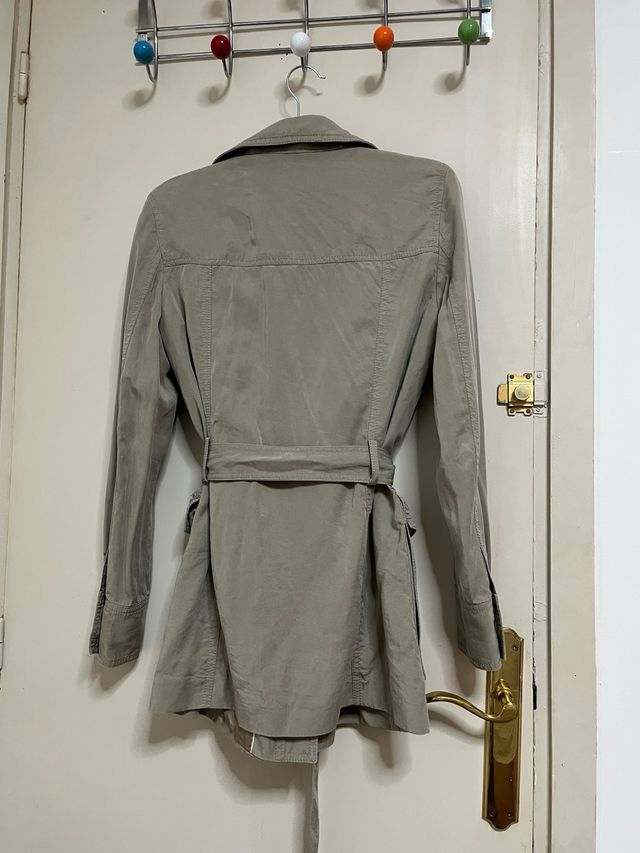 Trench Massimo Dutti Beige/Gris