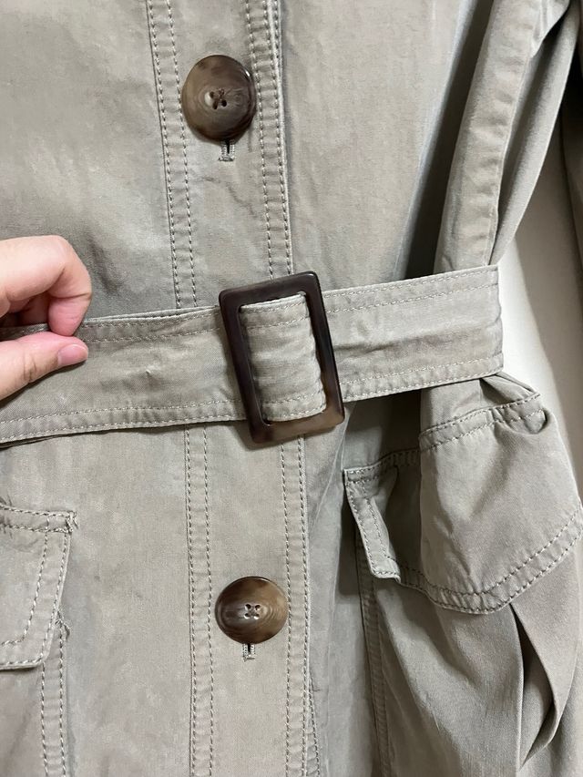 Trench Massimo Dutti Beige/Gris