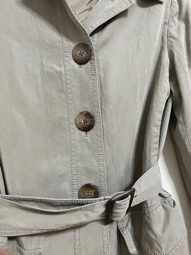 Trench Massimo Dutti Beige/Gris