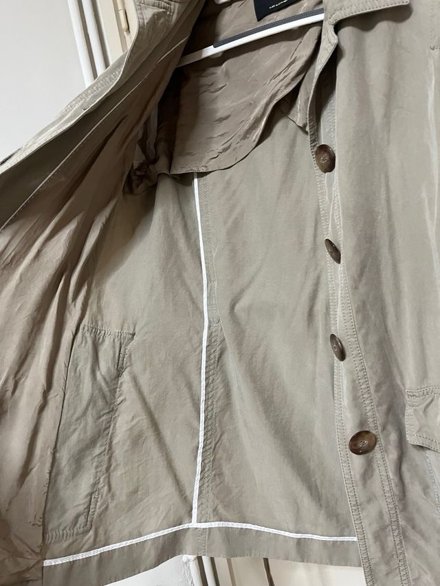 Trench Massimo Dutti Beige/Gris