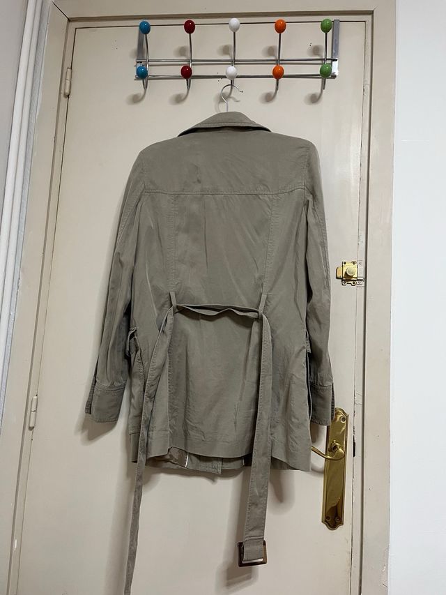 Trench Massimo Dutti Beige/Gris