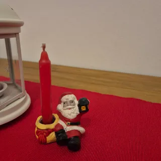 Decorazioni di Natale - Babbo Natale con candela