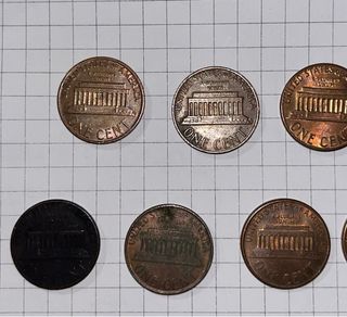 Lote 9 monedas Lincoln