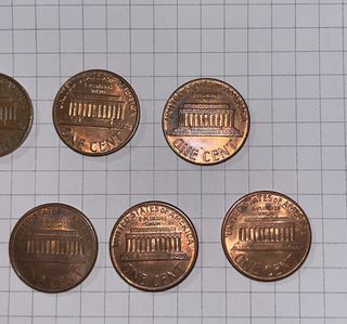 Lote 9 monedas Lincoln