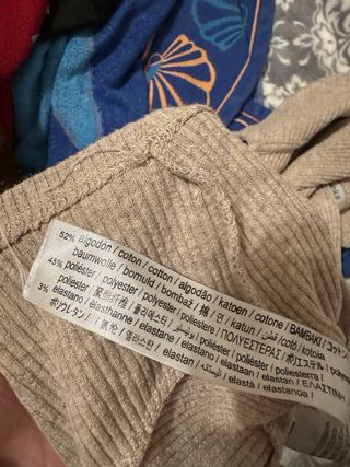 Bershka Top Corto Beige