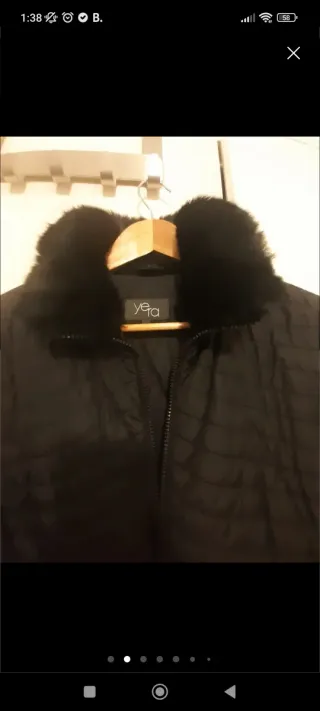 Chaqueta abrigo negra T40